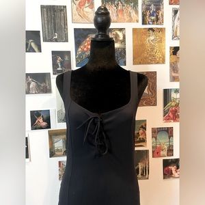 Abercrombie Soft Stretch Lace up Black Corset Bustier Bodysuit L